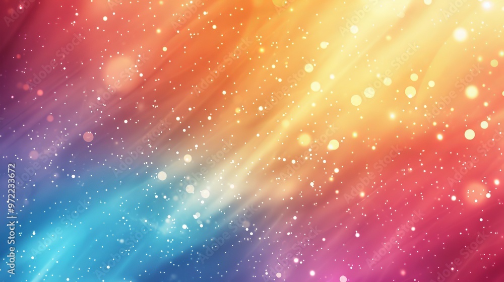 Poster vibrant and artistic bokeh background with colorful light effects for creative design projects
