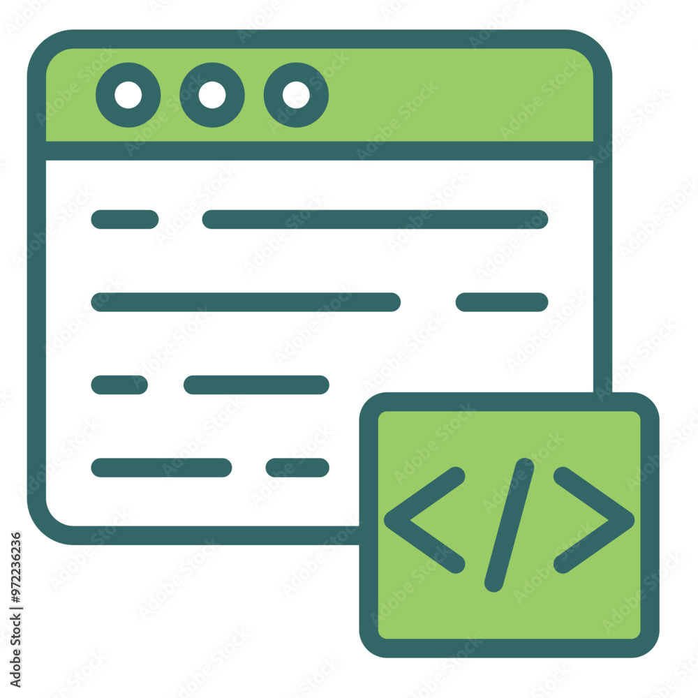 Wall mural coding icon
