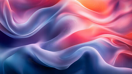 Fototapeta premium Abstract Wavy Background with Pink Blue and Orange Colors