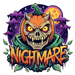 halloween skull with a skull isolated on white background. PNG Transparent file type with high definition quality And vibrant color grading Available.