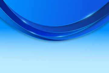 Gradient blue abstract background. Business background with blue circle design on top border