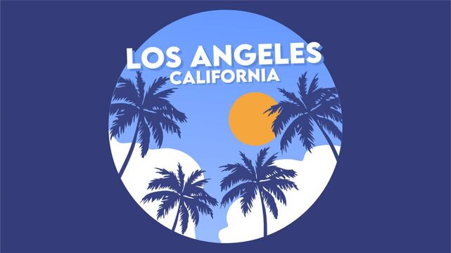 los angeles california with beautiful sky views