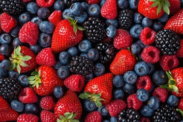 Close-up shot of assorted berries