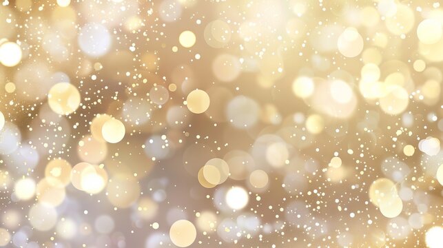 Golden bokeh blur abstract background with soft shimmering lights, perfect for festive designs, elegant visual effects, and luxurious event backdrops.