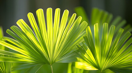 Palm Leaf Sunlit Texture