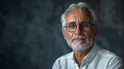 Fototapeta premium Portrait of a relaxed, self-confident middle-aged man with beard