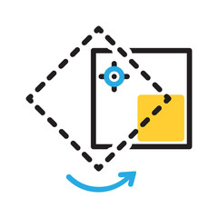 Vector multicolor icon for Rotate