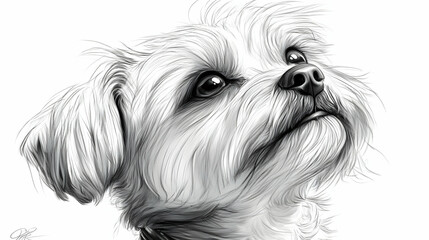 Portrait of a Cute Dog with Big Eyes