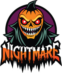 halloween pumpkin and bats