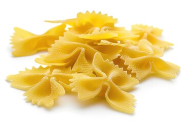 A pile of pasta on a white surface