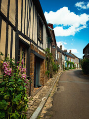 Beautiful Street view of Buildings, Gerberoy, France.