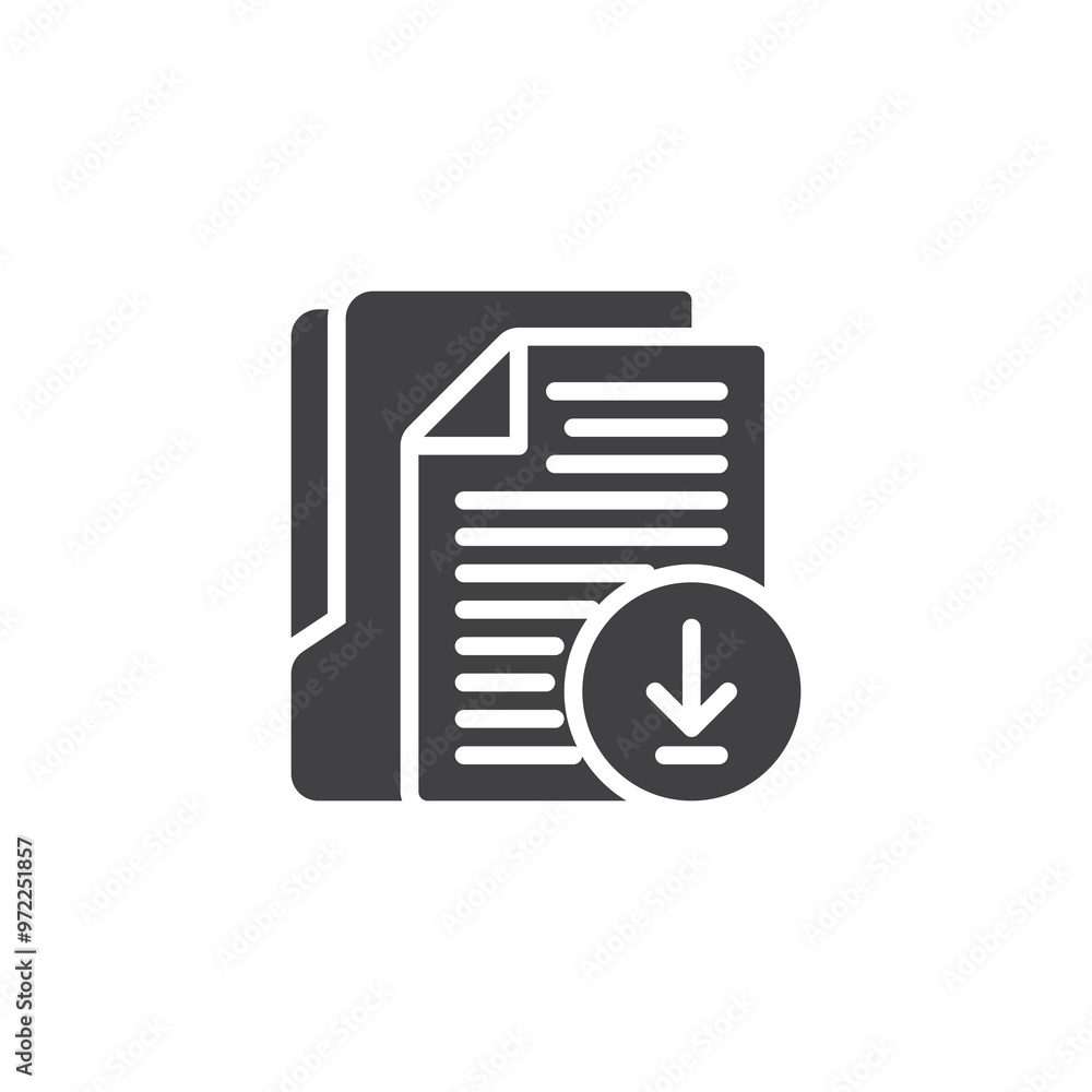 Poster upload arrow with a document vector icon