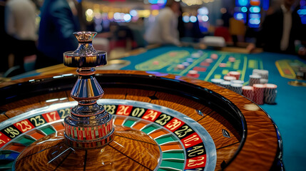 Casino Roulette Wheel Close Up