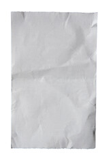 Crumpled blank receipt paper