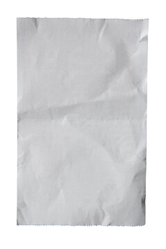 Crumpled blank receipt paper