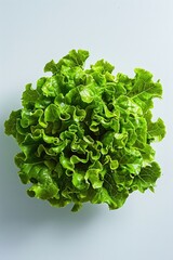 Obraz premium A fresh bunch of lettuce placed on a table, perfect for salads or decoration