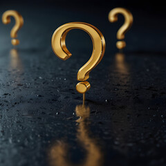 Question marks floating