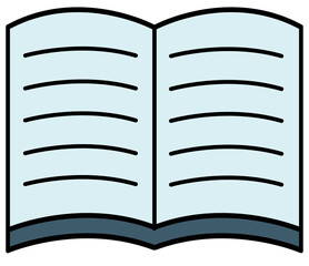 Open book with blank pages