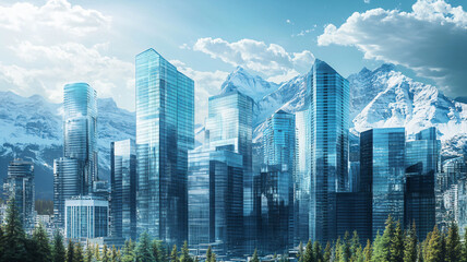 Obraz premium city skyline