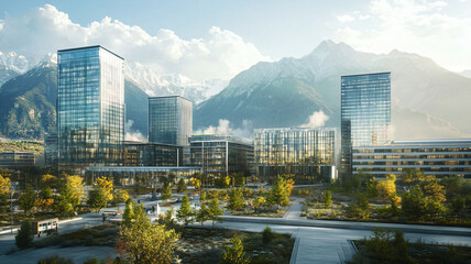 Naklejka premium city skyline