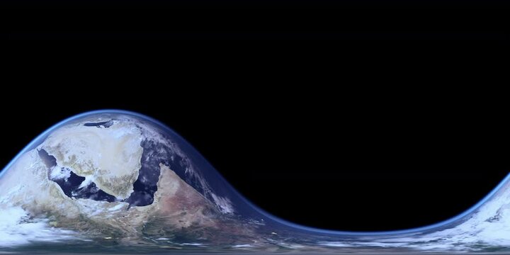 VR 360 of Earth in the outer space