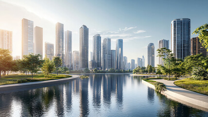 Naklejka premium city skyline