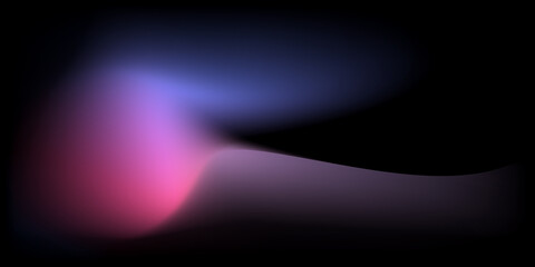 abstract colorful smooth curve gradient background with flowing purple, pink, blue, and violet colors blending smoothly on a black backdrop