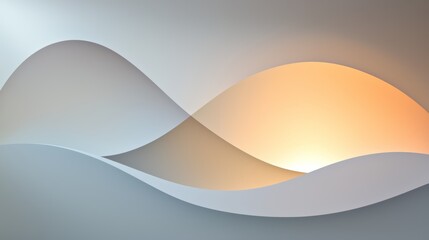 A harmonious blend of abstract forms and gradients, where light fades to shadow in a gentle, poetic transition of color