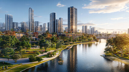 Obraz premium city skyline