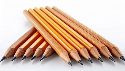 Fototapeta premium Pencil rubber wood white background.