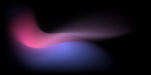 abstract colorful smooth curve gradient background with flowing purple, pink, blue, and violet colors blending smoothly on a black backdrop