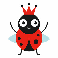 ladybug on white background