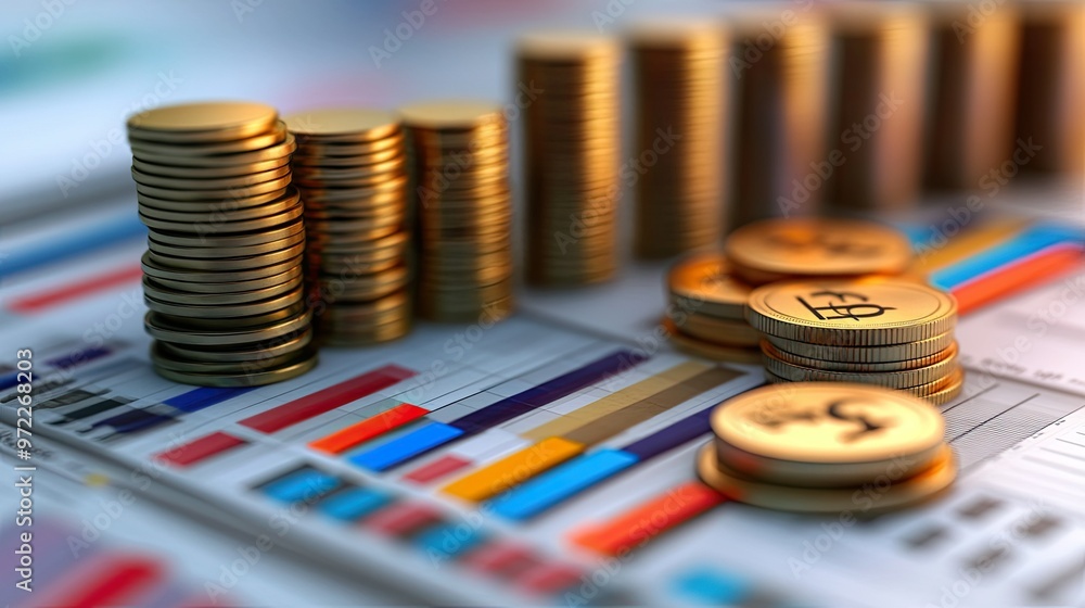 Aufkleber cost structure diagram in 3d, highlighting different expenses with copy space.