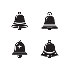 Bell Icon set vector art illustration