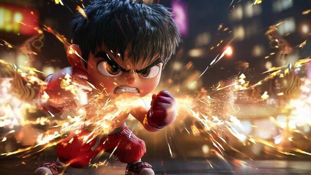 cartoon character Fighting games Video 4K