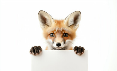 fox holding white paper generated by AI