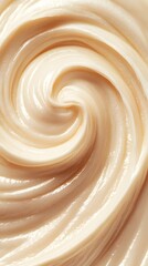 cosmetic cream swirl with a smooth texture