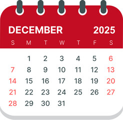 2025 calender-December	

