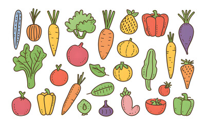 vegetable and fruits photo or illustrator on white background