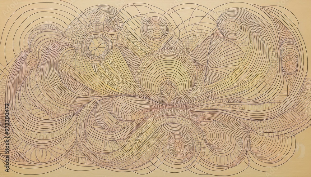 Poster drawing abstract pattern sketch.