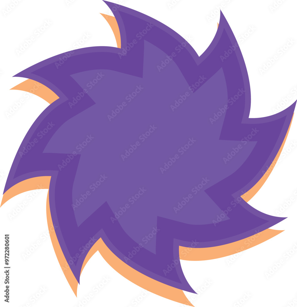 Poster purple star shape rotating abstract background design