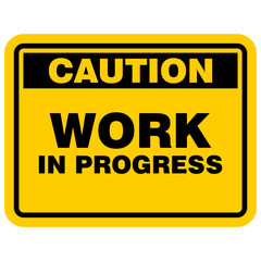 Caution, work in progress, sign vector