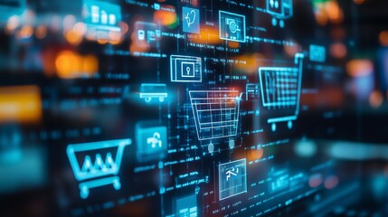 omni channel technology of online retail business, multichannel marketing on social media network platform offer service of internet payment channel, online retail shopping and omni digital 