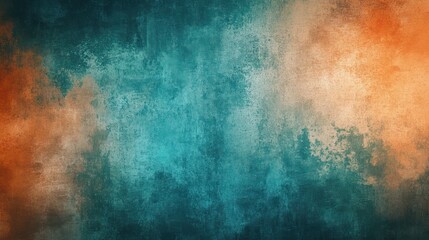 Vibrant abstract background with teal and orange hues blending seamlessly.
