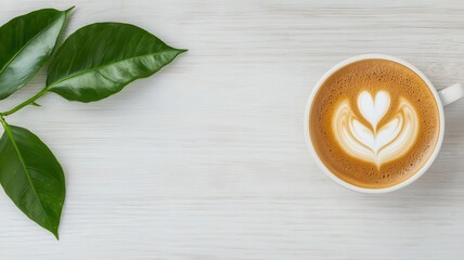 Coffee-themed art displayed on a teak wood wall panel, celebrating International Coffee Day in a cozy cafe, teak panel, coffee art, celebration