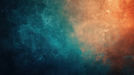 Obraz premium A mesmerizing abstract background with deep teal and warm copper hues blending seamlessly.