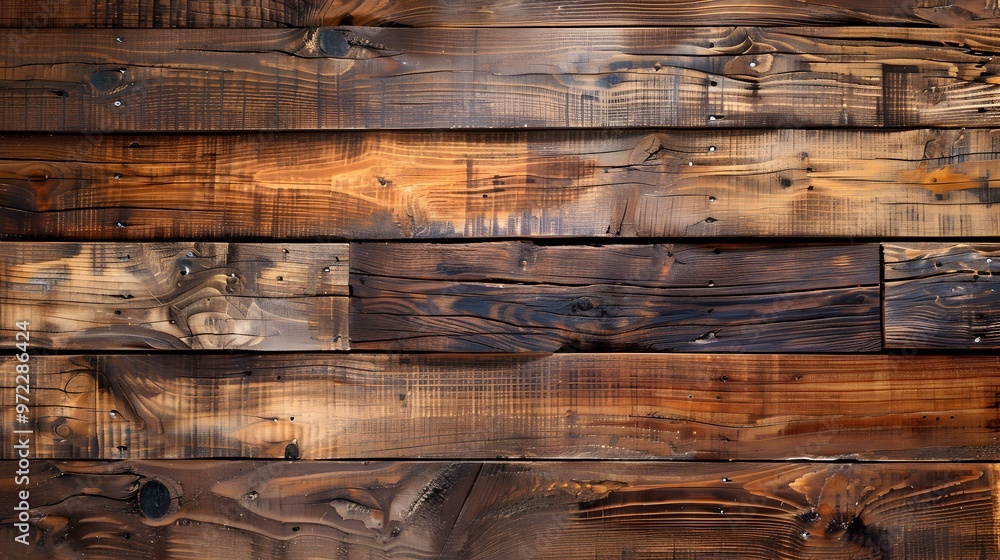 Sticker Rustic Wooden Plank Texture Background