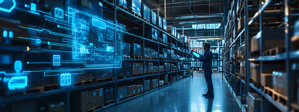 High-Tech Logistics Center with Digital Sorting