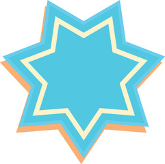 Blue layered star with a white outline is bringing up memories of long summer days