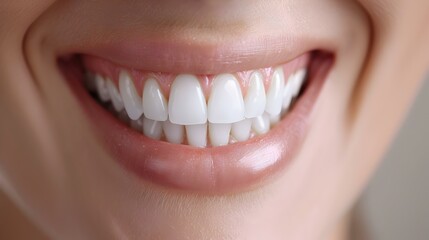 Fototapeta premium Close-up of a Person's Bright White Smile